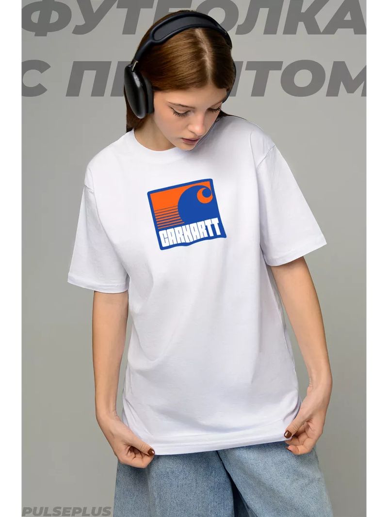 Футболка с принтом оверсайз Carhartt WIP 226118433 Футболка с принтом оверсайз Carhartt WIP 226118433