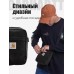 Сумка мужская через плечо тканевая маленькая черная y2k 233464732