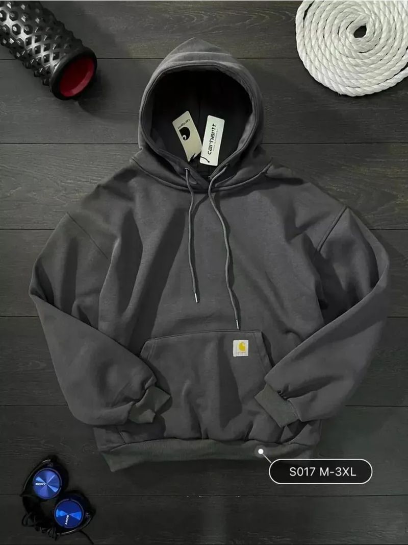 Худи Carhartt оверсайз без начеса с вышивкой 327541946 Худи Carhartt оверсайз без начеса с вышивкой 327541946